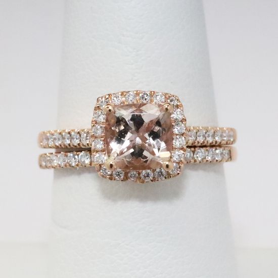 Picture of 10k Rose Gold Diamond Bridal Set 