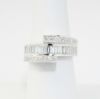 Picture of 14k White Gold & Mixed Cut Diamond Faux Bypass Ring