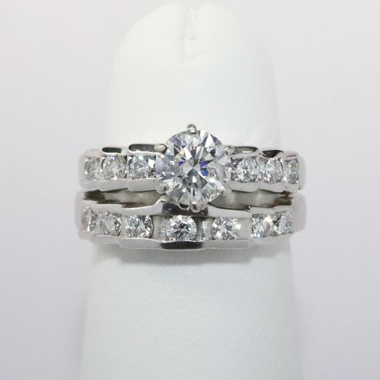 Picture of 14k White Gold Diamond Bridal Set 