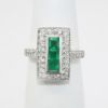 Picture of 14k White Gold Emerald & Diamond Ring 