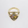 Picture of 18k Yellow Gold Multi Colored Sapphire & Diamond Ring 