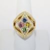 Picture of 18k Yellow Gold Multi Colored Sapphire & Diamond Ring 