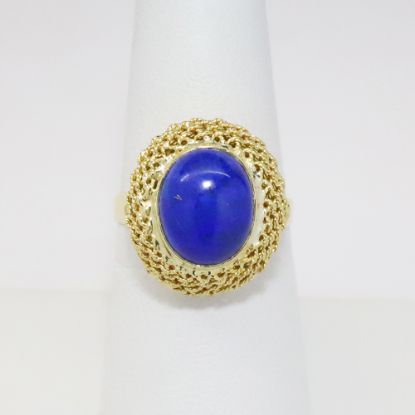 Picture of 18k Yellow Gold Lapis Lazuli Ring 