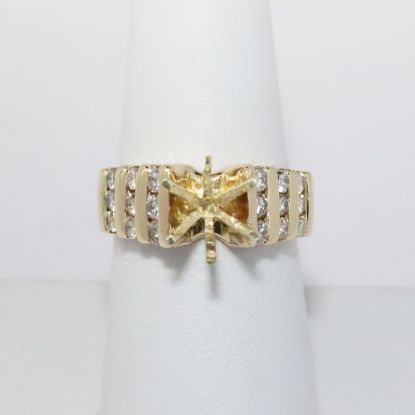 Picture of 14k Yellow Gold Diamond Semi-Mount Ring 