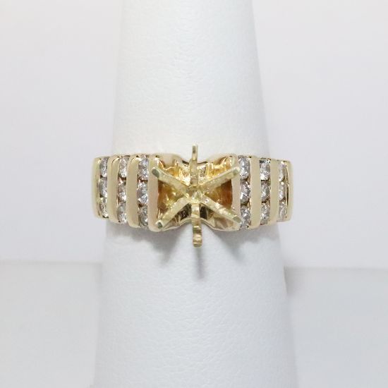 Picture of 14k Yellow Gold Diamond Semi-Mount Ring 
