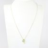 Picture of 14k Yellow Gold Emerald & Diamond Palm Tree Necklace 