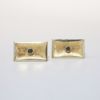 Picture of 14k Yellow Gold Black Sapphire & Diamond Cufflinks 