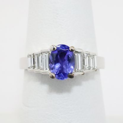 Picture of 18k White Gold Tanzanite & Diamond Ring 