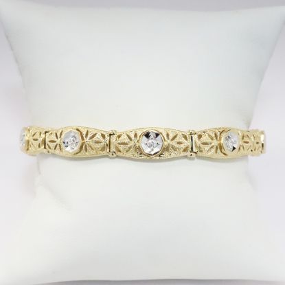 Picture of 14k Two Tone Gold Diamond Bracelet 