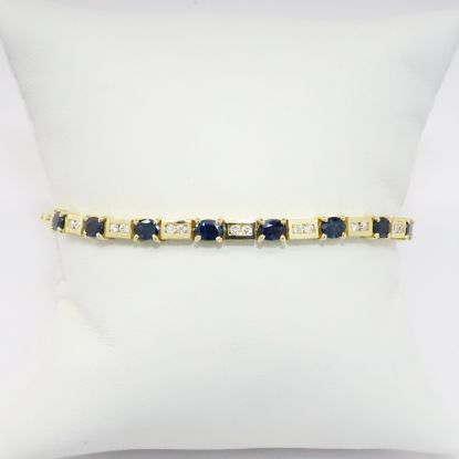 Picture of 18k Yellow Gold Sapphire &  Diamond Bracelet 