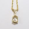Picture of 14k Yellow Gold .65CT Oval Diamond Solitaire Necklace 