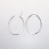 Picture of 14k White Gold Diamond Hoops 
