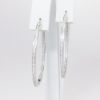 Picture of 14k White Gold Diamond Hoops 