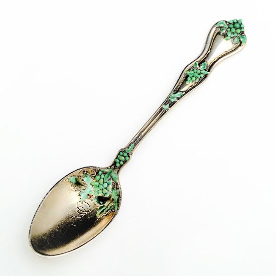 Picture of Gold Washed Demitasse Spoon with Enamel Detailing 