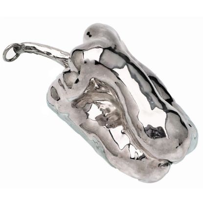 Picture of Vintage Electroformed Sterling Silver Bell Pepper Ornament/Figurine