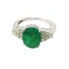Picture of 14k White Gold Emerald and Diamond Ring