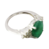Picture of 14k White Gold Emerald and Diamond Ring