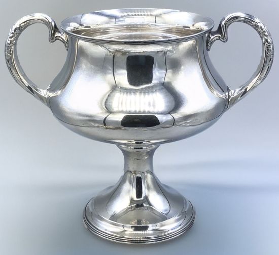 Picture of Vintage Sterling Silver Loving Cup Trophy with Floral Handles