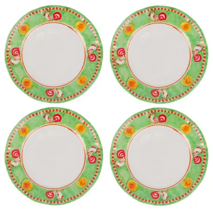 Picture of Set of 4 Melamine Gallina Dinner Plates