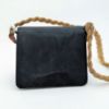 Picture of Vintage 1990s Judith Leiber Black Silk Evening Bag with Braided Gold Strap & Enameled Ram's Heads
