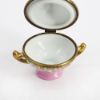 Picture of Vintage Limoges Pink Floral Soup Tureen Trinket Box with Matching Stand