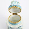 Picture of Limoges Porcelain Iridescent Wedding Cake with Blue & Yellow Roses Trinket Box 
