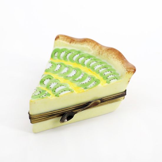 Picture of Limoges Porcelain Slice of Kiwi Pie/Tart Trinket Box 