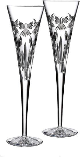 Picture of Waterford Times Square 2013 'Let There Be Peace' Pair of Champagne Toasting Flutes