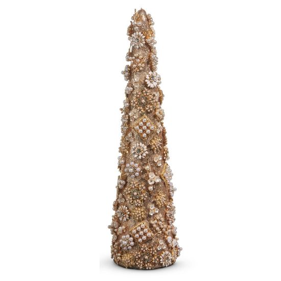 Picture of 17.5" Golden Jewel & Pearl Christmas Tree