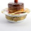 Picture of Limoges Porcelain Chocolate Cherry Cake on Plate with Spoon Trinket Box