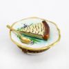 Picture of Limoges Porcelain Slice of Berry Pie on Plate with Spoon Trinket Box 