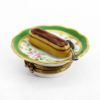 Picture of Limoges Porcelain Chocolate Eclair on Plate with Spoon Trinket Box
