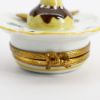 Picture of Limoges Porcelain Chocolate Cream Puff Pastry on Plate with Spoon Trinket Box 