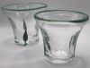 Picture of Annieglass Pair of Green Rimmed & Leaf Votive Candle Holders