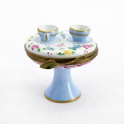 Picture of Limoges Porcelain Café Table with Cups Trinket Box