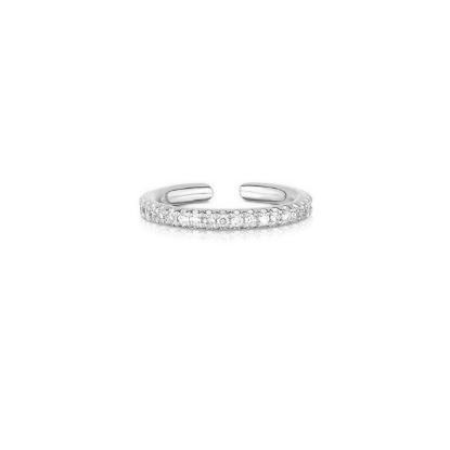 Picture of 14k White Gold Pavé Set Diamond Earring Cuff