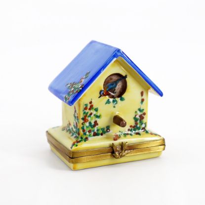 Picture of Rochard Limoges Porcelain Birdhouse Trinket Box 