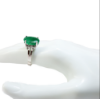 Picture of 14k White Gold Emerald and Diamond Ring
