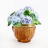Picture of Limoges Porcelain Blue Hydrangeas in Basket Trinket Box  