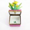Picture of Limoges Porcelain Daffodils in Planter Trinket Box