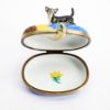 Picture of Limoges Porcelain Black & Tan Chihuahua on Van Gogh Inspired Stars & Sunflowers Trinket Box 