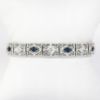 Picture of Art Deco 14k White Gold Filigree Diamond and Sapphire Bezel Set Bracelet