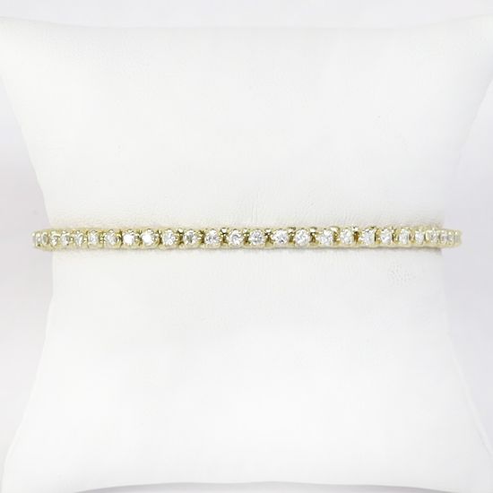 Picture of 14k Yellow Gold Diamond Tennis Bracelet