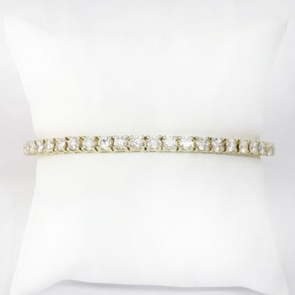 Picture of 14k Yellow Gold & Diamond Line Tennis Bracelet