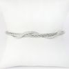 Picture of Stainless Steel and 18k White Gold Diamond Bracelet