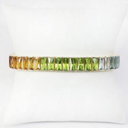 Picture of 14k Yellow Gold & Multi-Colored Gemstone Bracelet