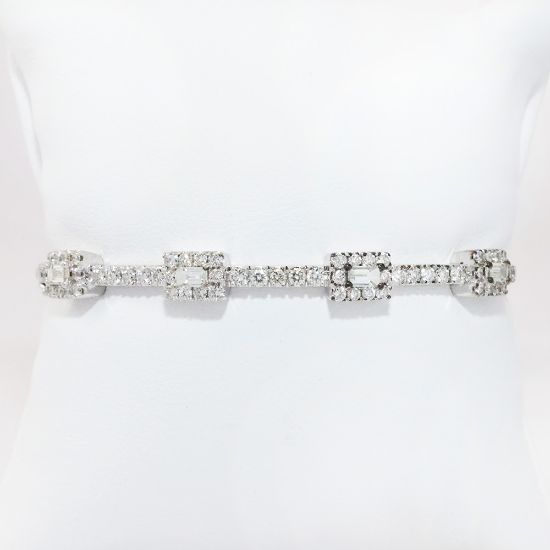 Picture of 18k White Gold Diamond Bangle Bracelet 