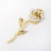 Picture of 18k Two-Tone Gold & Diamond Rose Brooch 