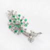 Picture of Vintage Platinum, Emerald & Diamond Brooch 