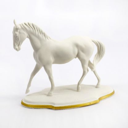 Picture of 1981 Franklin Mint 'Spanish Riding School - Travers' Bisque Figurine by Pamela du Boulay 